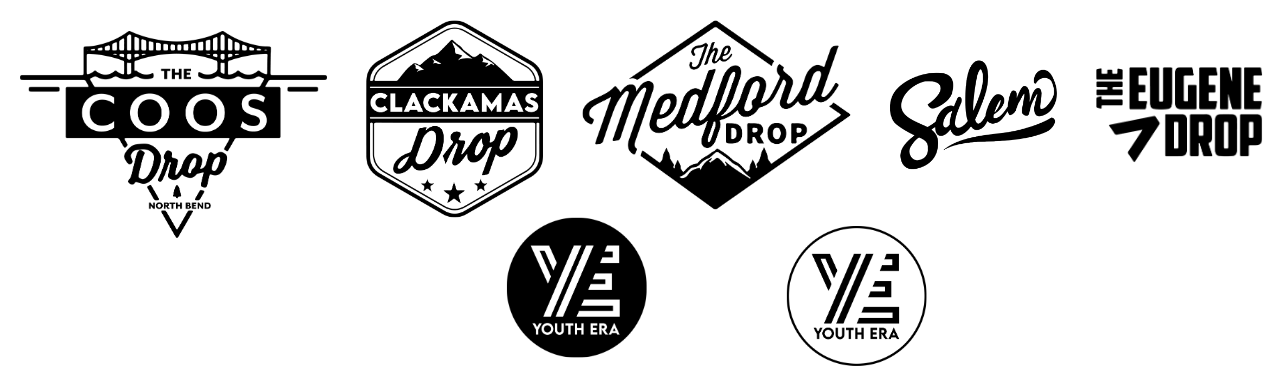 The old location logos side by side